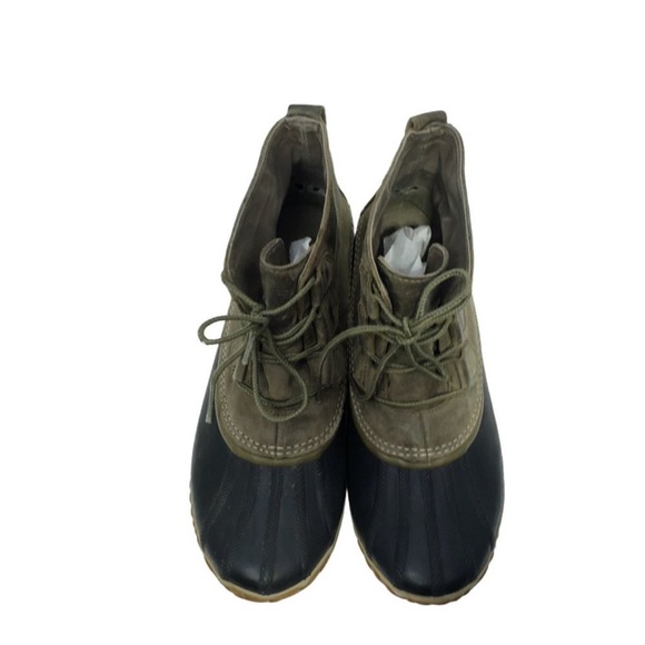 Sorel Women’s Out N about Leather Snow Boot Size 11 Green Leather - Picture 3 of 13